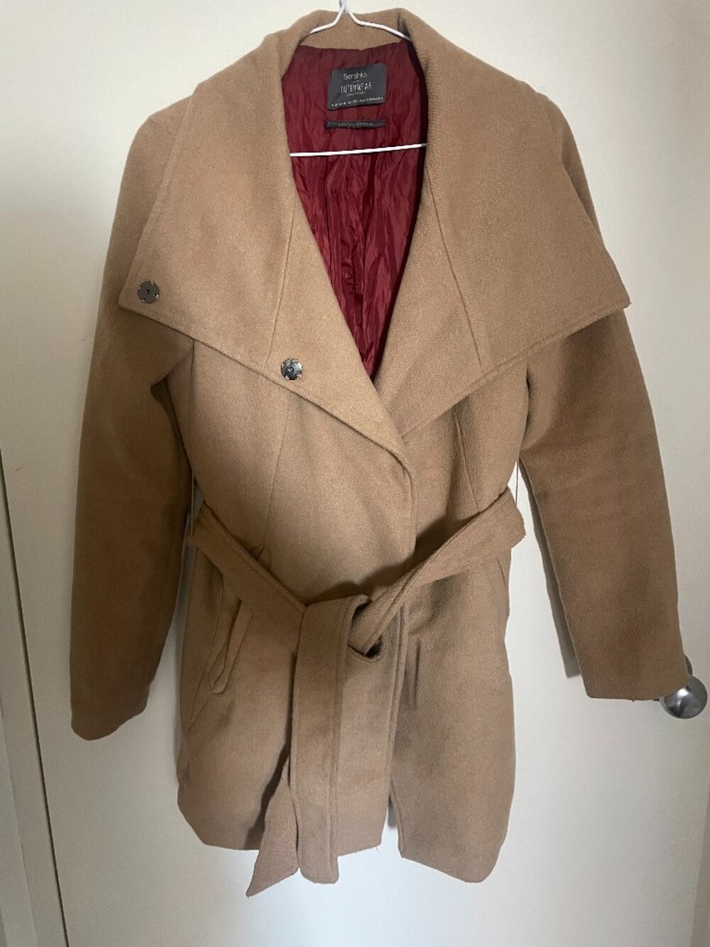 Bersha Camel Coat Tan Brown M